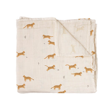 Main Sauvage - Swaddle blanket muslin 110x110cm - Savannah